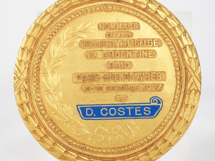 Médaille en or, "Hommage de la Collectivité Belge en Argentine, Paris 