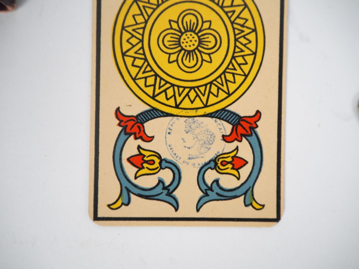 GRIMAUD. Jeu de tarot divinatoire 1930. Complet.
