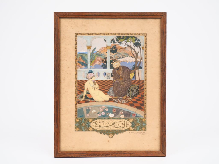 Léon CARRE.  Lithographie "la luxure", signée. Datée et dédicacée. Dim