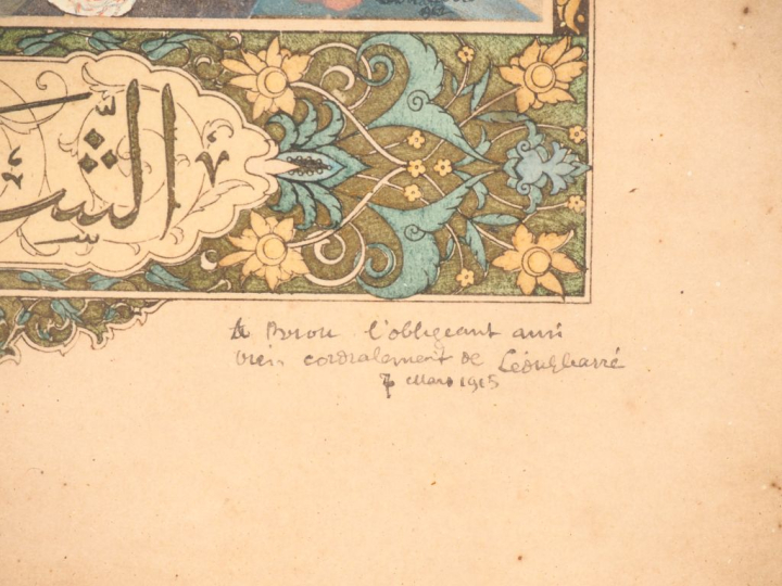 Léon CARRE.  Lithographie "la luxure", signée. Datée et dédicacée. Dim