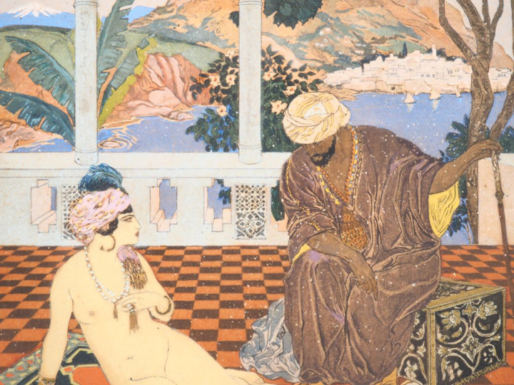 Léon CARRE.  Lithographie "la luxure", signée. Datée et dédicacée. Dim