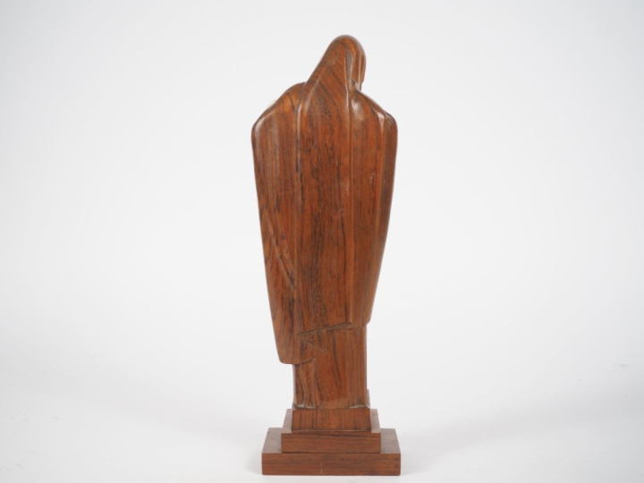HEUVELMANS. 'Vierge à l'enfant'.  Scuplture chryséléphantine. Signée. 