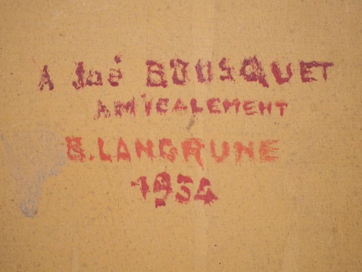 [BOUSQUET (Joë)]. PORTRAIT DE JOË BOUSQUET. Huile sur toile brune coll