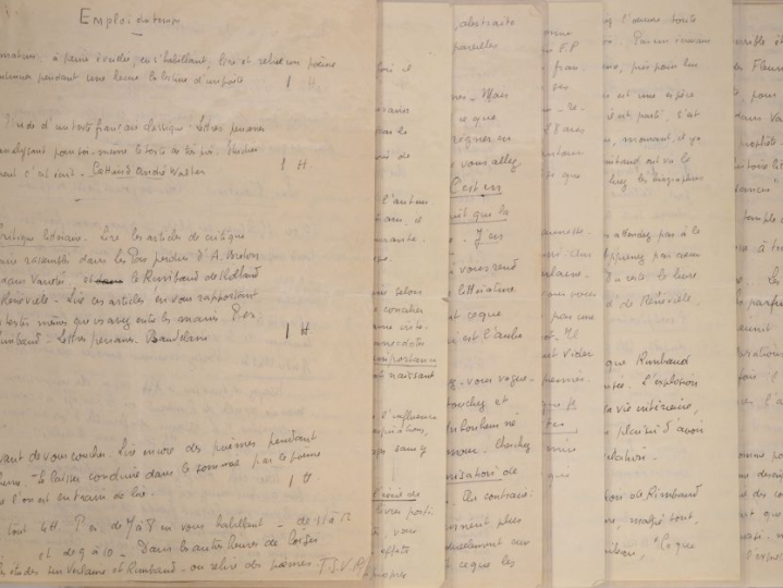 BOUSQUET (Joë). LETTRE AUTOGRAPHE TITRÉE « EMPLOI DU TEMPS ». 20 pages