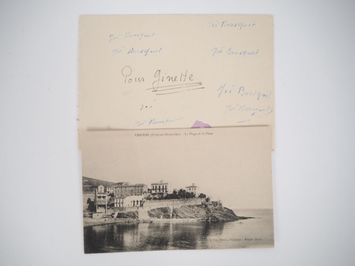 BOUSQUET (Joë). MAGNIFIQUE CORRESPONDANCE INÉDITE ADRESSÉE À GINETTE A