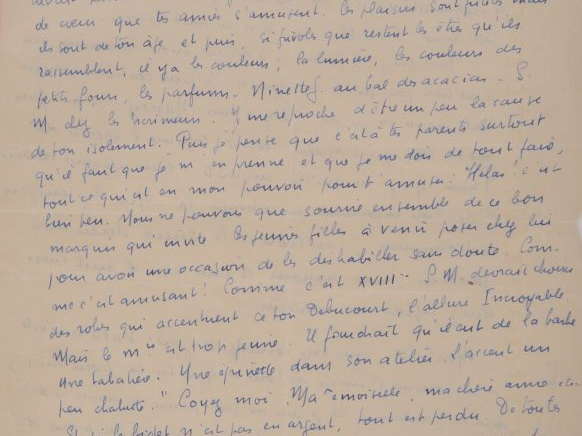 BOUSQUET (Joë). ENSEMBLE DE 5 LETTRES INCOMPLÈTES ADRESSÉES À GINETTE 