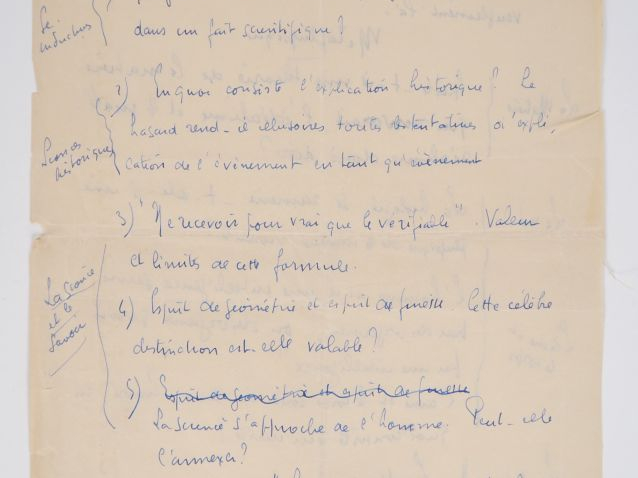 BOUSQUET (Joë). LOGIQUE - MÉTAPHYSIQUE. 2 pages sur un f. (27 X 21 cm)