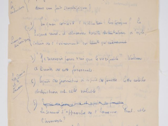 Vente aux enchères BOUSQUET (Joë). LOGIQUE - MÉTAPHYSIQUE. 2 pages sur un f. (27 X 21 cm)