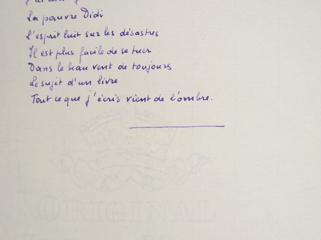 BOUSQUET (Joë). IL NE FAIT PAS ASSEZ NOIR. 150 ff. (27 X 21 cm) de pap