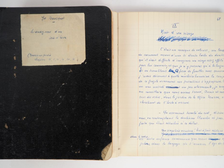 BOUSQUET (Joë). LE RENDEZ-VOUS D’UN SOIR D’HIVER. Deux cahiers in-4 : 