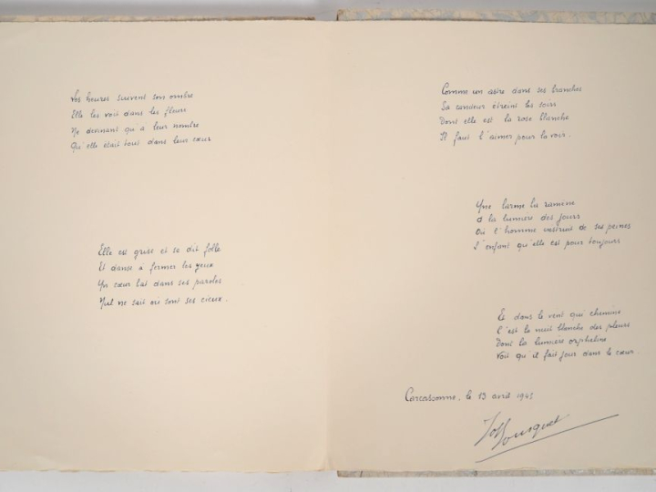 BOUSQUET (Joë). LA CONNAISSANCE DU SOIR. P., Éditions du Raisin, 1945.