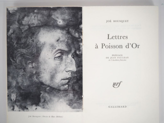 Vente aux enchères BOUSQUET (Joë). LETTRES À POISSON D’OR. Préface de Jean Paulhan. P., G