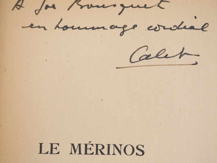 CALET (Henri). LE MÉRINOS. Roman. P., Gallimard, 1937. In-12 broché. D