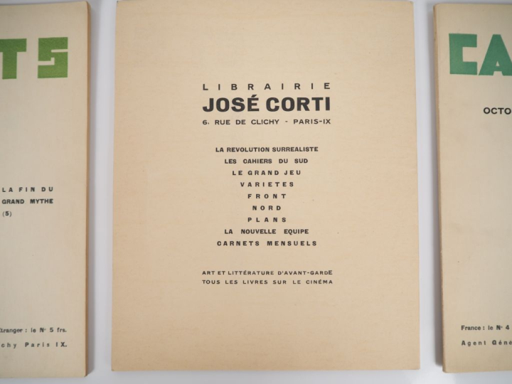 CARNET. Numéros 1-3-4-5-6-8. Paris, José Corti, 1931. Six plaquettes i