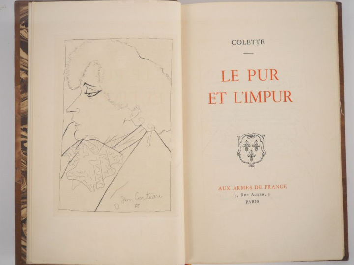 COLETTE. LE PUR ET L’IMPUR. Paris, Aux Armes de France, 1941. In-8 ½ b