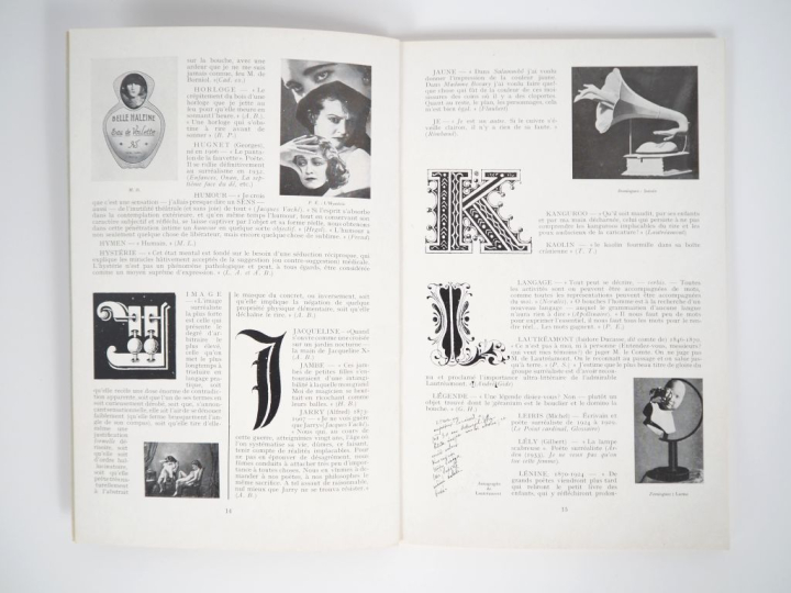 DICTIONNAIRE ABRÉGÉ DU SURRÉALISME. Paris, Galerie des Beaux-Arts, 193
