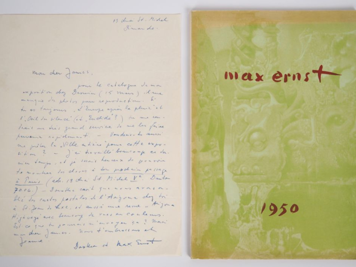 ERNST (M.). LETTRE AUTOGRAPHE signée adressée à James Ducellier. Une p