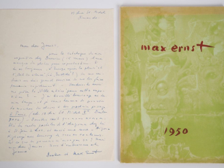 Vente aux enchères ERNST (M.). LETTRE AUTOGRAPHE signée adressée à James Ducellier. Une p