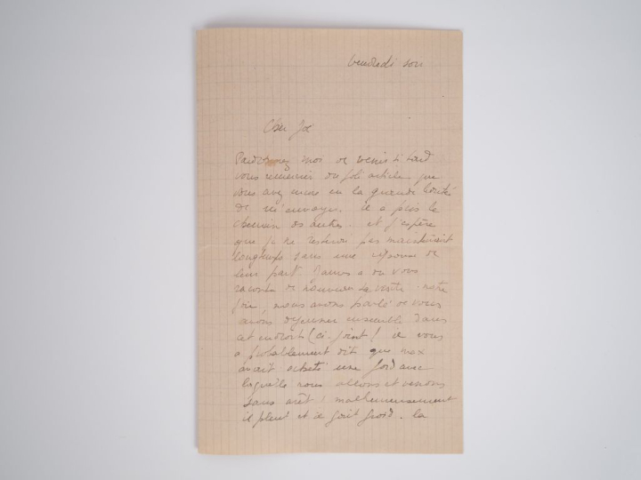 [ERNST]. AURENCHE (M.-B.). LETTRE AUTOGRAPHE adressée à Joë BOUSQUET. 