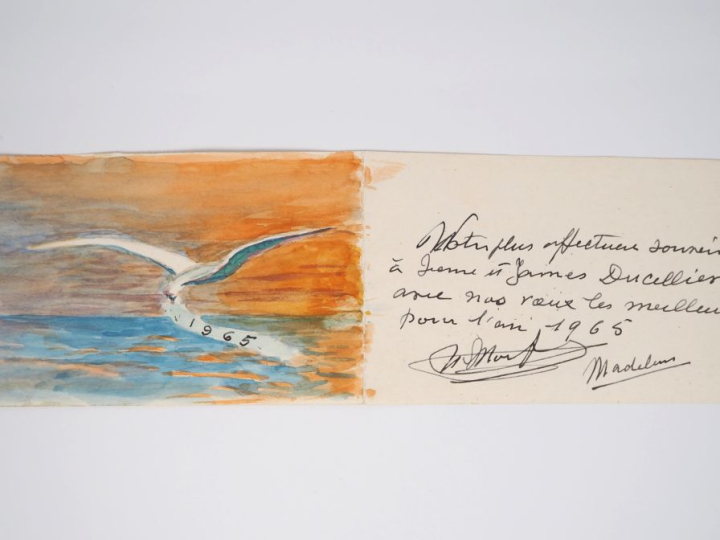 MONFREID (H. de). CARTE AUTOGRAPHE signée adressée au couple Ducellier