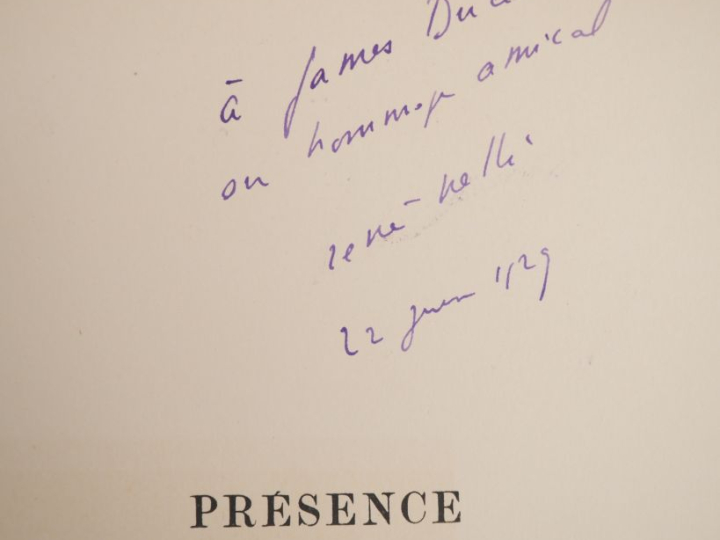 NELLI (René). PRÉSENCE. [Carcassonne], Éditions "Chantiers", 1929. In-