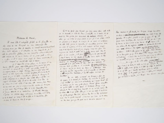 Vente aux enchères NELLI (René). LETTRE AUTOGRAPHE adressée à « Monsieur le maire » [de C