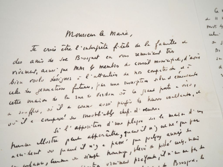 NELLI (René). LETTRE AUTOGRAPHE adressée à « Monsieur le maire » [de C