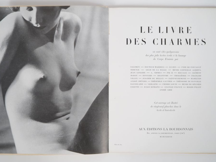 [PHOTOGRAPHIE]. LE LIVRE DES CHARMES. Paris, Éditions La Bourdonnais, 