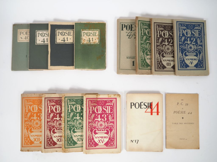 POÉSIE 40 - 41 - 42 - 43 - 44. Paris, Seghers, 1940-1943. 13 numéros +