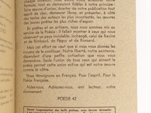 POÉSIE 40 - 41 - 42 - 43 - 44. Paris, Seghers, 1940-1943. 13 numéros +