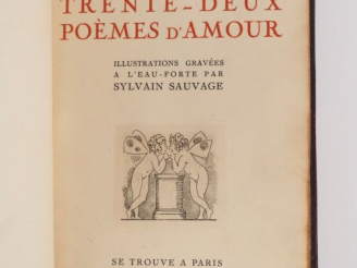 Vente aux enchères REBOUX (Paul) – Mme X... 32 POÈMES D’AMOUR. Paris, Crès, 1923. In-12 é