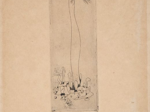 TANGUY (Yves). EAU-FORTE SANS TITRE. Planche vélin (225 X 155 mm), gra