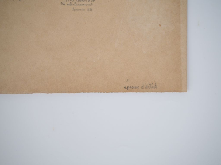 TANGUY (Yves). EAU-FORTE SANS TITRE. Planche vélin (225 X 155 mm), gra