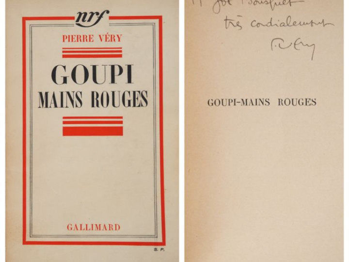 VÉRY (Pierre). GOUPI MAINS ROUGES. P., Gallimard, 1937. In-12 broché. 