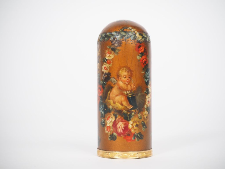 Etui Napoléon III de style Louis XVI en vernis martin et pomponne, à d