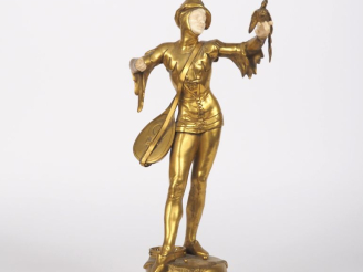 Vente aux enchères Maurice CONSTANT. "Le jongleur". Sculpture chryséléphantine. Signée et