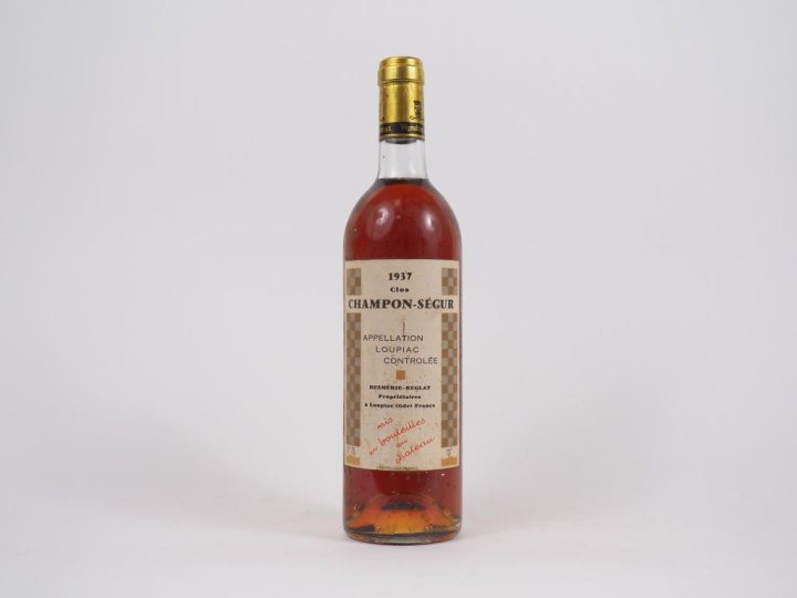 1 VIEILLE BOUTEILLE CLOS CHAMPON SÉGUR LOUPIAC - 1937 - BG