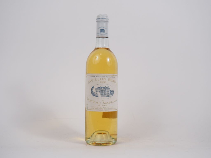 1 BOUTEILLE PAVILLON BLANC DU CHÂTEAU MARGAUX - 1990 - BG/ETLA