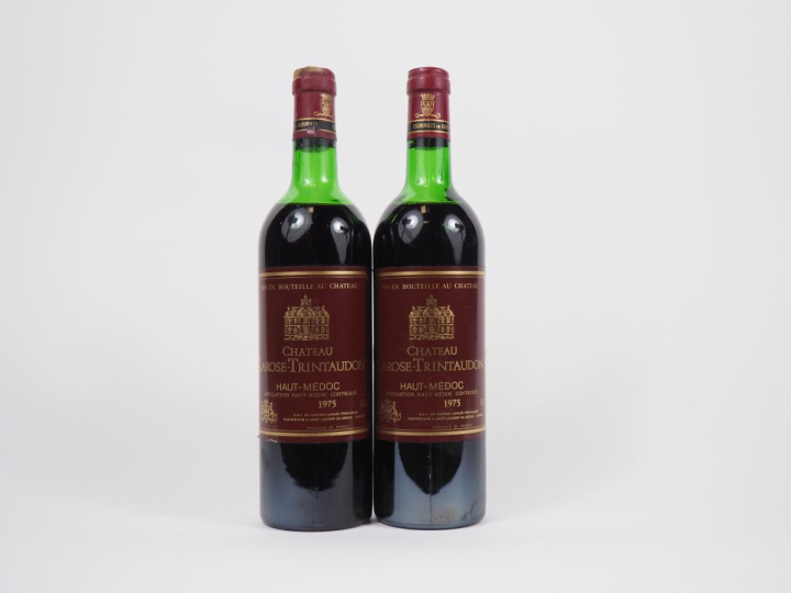 2 BOUTEILLES CHÂTEAU LAROSE TRINTAUDON HAUT MÉDOC - 1975 - HEP/MEP - 1