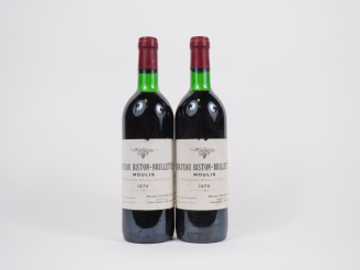 Vente aux enchères 2 BOUTEILLES CHÂTEAU BISTON BRILLETTE CB MOULIS - 1979 - LB - ETLA