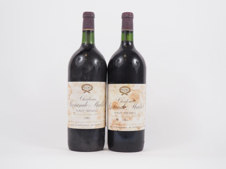 2 MAGNUMS CHÂTEAU SOCIANDO MALLET HAUT MÉDOC - 1983 - ETS