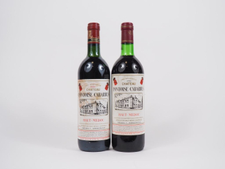 Vente aux enchères 2 BOUTEILLES CHÂTEAU PONTOISE CABARRUS CB HAUT MÉDOC - 1986 - BG - ETL