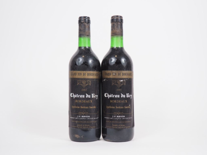 2 BOUTEILLES CHÂTEAU DU REY BORDEAUX - 1987 - BG - ETLA