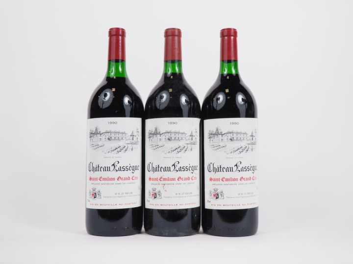 3 MAGNUMS CHÂTEAU LASSÈGUE GCC ST ÉMILION - 1990