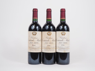 Vente aux enchères 3 BOUTEILLES CHÂTEAU SOCIANDO MALLET HAUT MÉDOC - 1996 - 2 ETLS