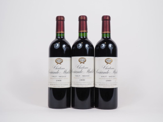 Vente aux enchères 3 BOUTEILLES CHÂTEAU SOCIANDO MALLET HAUT MÉDOC - 1999
