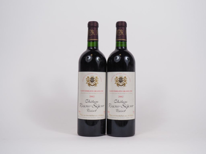 2 BOUTEILLES CHÂTEAU BEAUSÉJOUR BÉCOT GCC ST EMILION - 2002