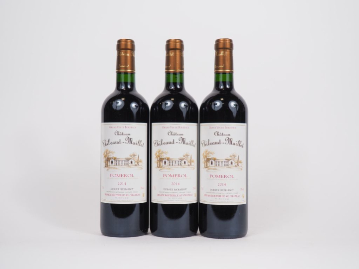 3 BOUTEILLES CHÂTEAU THIBEAUD MAILLET POMEROL - 2014