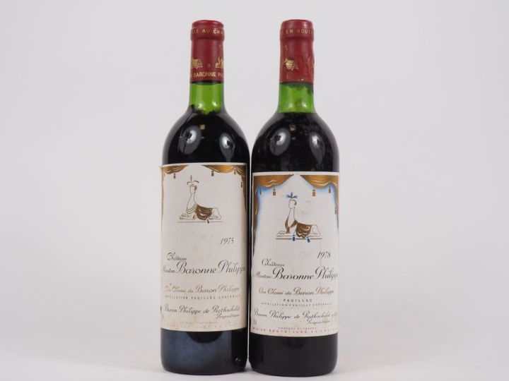 2 BOUTEILLES CHÂTEAU MOUTON BARONNE PHILIPPE DE ROTHSCHILD PAUILLAC : 