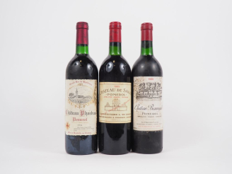Vente aux enchères 3 BOUTEILLES POMEROL : 1 CHÂTEAU DE SALES 1985 - LB/1 CHÂTEAU BEAUREGA